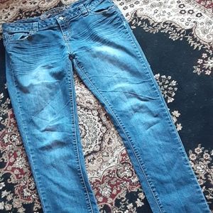 Blue asphalt skinny jeans